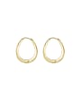 thumb Brass Geometric Minimalist Huggie Earring 2