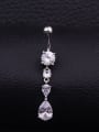 thumb Stainless steel Cubic Zirconia Water Drop Hip Hop Belly Rings & Belly Bars 3
