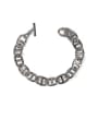 thumb Brass Geometric Vintage Hollow chain Bracelet 3