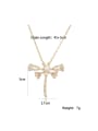 thumb Brass Cubic Zirconia Dragonfly Dainty Necklace 2