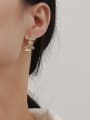 thumb Copper Cubic Zirconia Flower Dainty Stud Trend Korean Fashion Earring 1