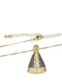 thumb Brass Cubic Zirconia Religious Vintage Necklace 1