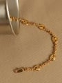 thumb Brass Geometric chain Vintage Link Bracelet 2
