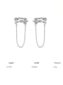 thumb Brass Cubic Zirconia Hip Hop Bowknot  Earring and Necklace Set 3