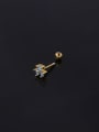 thumb Brass Cubic Zirconia Ball Cute Stud Earring 3