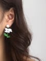 thumb Alloy Enamel Flower Minimalist Stud Earring 2