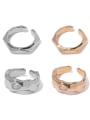 thumb Brass Cubic Zirconia Geometric Minimalist Band Ring 4