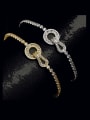 thumb Brass Cubic Zirconia Geometric Minimalist Bracelet 3