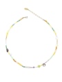 thumb Brass Glass beads Geometric Trend Beaded Necklace 0