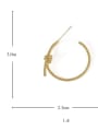thumb Brass Geometric Vintage Hoop Earring 3