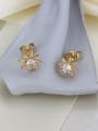 thumb Brass Cubic Zirconia Cute Star  Earring and Necklace Set 2