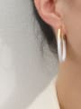 thumb Brass Enamel Geometric Minimalist Hoop Earring 1