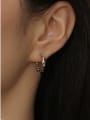 thumb Brass Hollow  Geometric Vintage Huggie Earring 1