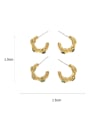 thumb Brass Cubic Zirconia Geometric Vintage Stud Earring 2