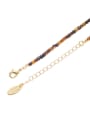 thumb Brass Natural Stone Geometric Hip Hop Beaded Necklace 3