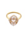 thumb Brass Resin Flower Cute Band Ring 0
