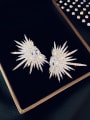 thumb Alloy Cubic Zirconia Star Statement Cluster Earring 2