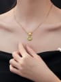 thumb Brass Resin Vintage Geometric Earring and Necklace Set 2