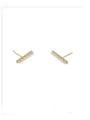 thumb Brass Imitation Pearl Geometric Minimalist Stud Earring 0