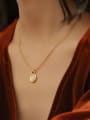 thumb Brass Natural Stone Geometric Hip Hop Necklace 1