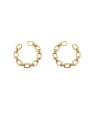 thumb Copper Cubic Zirconia Geometric Artisan Stud Trend Korean Fashion Earring 0