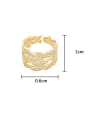 thumb Brass Cubic Zirconia Leaf Dainty Band Ring 2