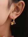 thumb Brass Rosary Vintage Stud Earring 2