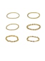 thumb Brass Bead Geometric Minimalist Midi Ring 4