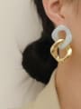 thumb Brass Resin Geometric Minimalist Drop Trend Korean Fashion Earring 1