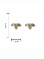 thumb Brass Enamel Leaf Minimalist Clip Earring 2