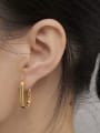 thumb Brass Hollow Geometric Minimalist Stud Trend Korean Fashion Earring 1