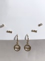 thumb Brass Cubic Zirconia  Minimalist Round Set Stud Earring 0