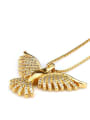 thumb Brass Cubic Zirconia Bird Luxury Necklace 3