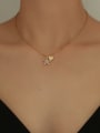 thumb Brass Cubic Zirconia Star Minimalist Necklace 1