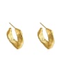 thumb Brass Smooth Geometric Trend Stud Earring 0
