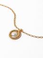thumb Brass Freshwater Pearl Geometric Vintage Necklace 3