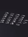thumb Brass Cubic Zirconia Letter Minimalist Nose Rings 4