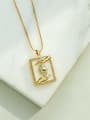 thumb Brass Shell Geometric Vintage Necklace 1