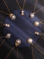 thumb Copper Imitation Pearl Bear Trend Pendant Necklace 0