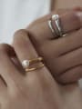thumb Brass Imitation Pearl Irregular Minimalist Stackable Ring 1