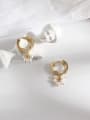 thumb Copper Imitation Pearl Geometric Minimalist Huggie Trend Korean Fashion Earring 2