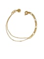 thumb Brass Coin Vintage Double layer Anklet 0