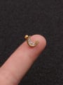 thumb Brass Cubic Zirconia Star Dainty Stud Earring 1