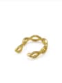 thumb Brass Hollow Geometric Minimalist Clip Earring (Single) 3