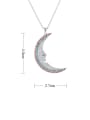 thumb Brass Cubic Zirconia Moon Statement Necklace 2