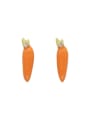thumb Brass Enamel Friut Cute  Orange Carrot Stud Earring 1