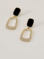 thumb Brass Imitation Pearl Geometric Vintage Drop Trend Korean Fashion Earring 0