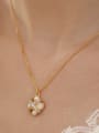 thumb Brass Imitation Pearl Flower Vintage Necklace 1
