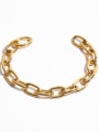 thumb Brass Hollow Geometric Chain Vintage Link Bracelet 2