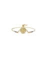 thumb Brass Cubic Zirconia Round Dainty Bracelet 0
